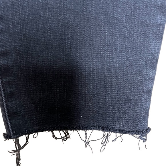 Madewell 9” High Rise Skinny Distressed Raw Hem Black Jeans Size 28 T - Picture 8 of 13